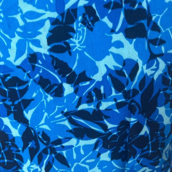 NY Collection Sleeveless Blouse Womens Small Blue Floral Zipper New - Picture 5 of 10